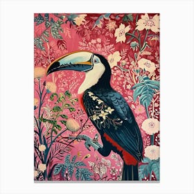 Floral Animal Painting Toucan 3 Canvas Print