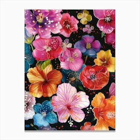 Hibiscus Flowers Canvas Print