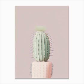 Pincushion Cactus Simplicity Canvas Print