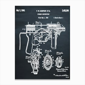 1944 M3 Submachine Gun Canvas Print