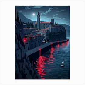 Night In Livorno Canvas Print