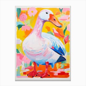 Colourful Bird Painting Goose 4 Canvas Print