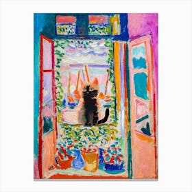Open Window  Inspired Colour Cat Canvas Print