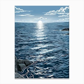 Sunrise Over The Ocean 10 Canvas Print