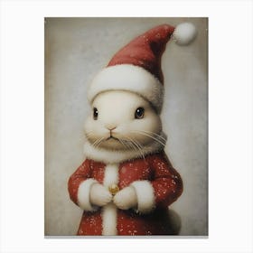 Santa Bunny 7 Canvas Print