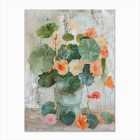 A World Of Flowers Nasturtium 3 Painting Canvas Print