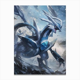 Dialga Pokemon Anime Manga Japan Poster 1 Canvas Print