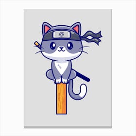 Ninja Cat Canvas Print