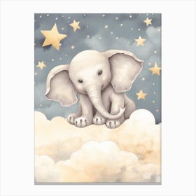 Sleeping Baby Elephant Canvas Print