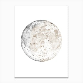 Moon Sketch Canvas Print