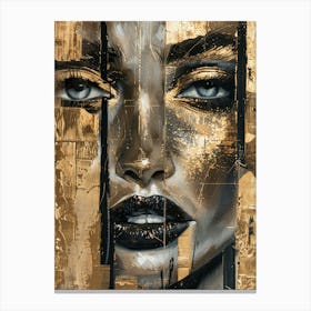 Gold And Black 16 Canvas Print