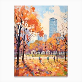 Autumn City Park Painting Grant Park Chicago United States Canvas Print