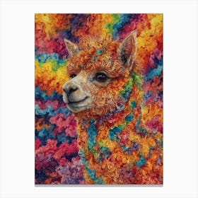 Rainbow Llama 1 Canvas Print