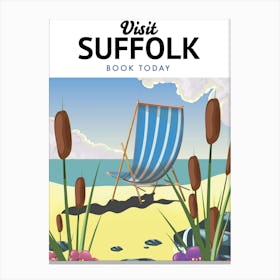 Visit Suffolk Book Today Canvas Print