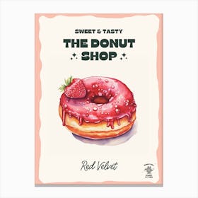 Red Velvet Donut The Donut Shop 1 Canvas Print