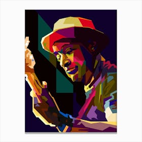 Marcus Miller Bass Jazz Musician Pop Art WPAP Canvas Print