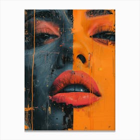 Orange And Black Canvas Print