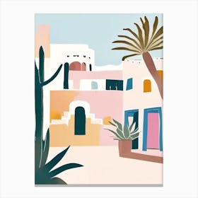 Cabo San Lucas Mexico Muted Pastel Tropical Destination Canvas Print