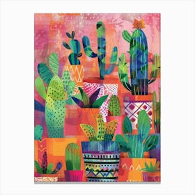 Cactus Pots 5 Canvas Print