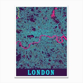 London Map Poster 1 Canvas Print