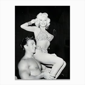 Jayne Mansfield And Mickey Hargitay Canvas Print