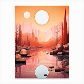 Landscape Geometric Abstract Illustration 7 Canvas Print