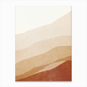 Minimal art abstract mountain wave watercolor painting Canvas Print