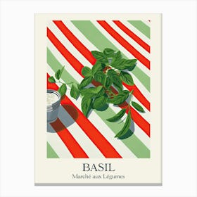 Marche Aux Legumes Basil Summer Illustration 9 Canvas Print