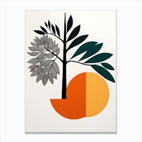 Orange Tree Abstract Canvas Print