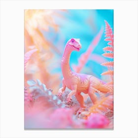 Pastel Toy Dinosaur In The Nature 1 Canvas Print