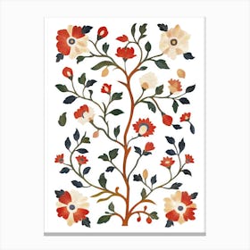 Traditional Indian Folk Art-Tree Of Life Canvas Print