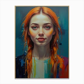 Girl With Red Hair Canvas Print