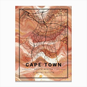 Cape Town Map Canvas Print