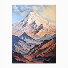 Mount Mckinley Denali Usa 7 Mountain Painting Canvas Print