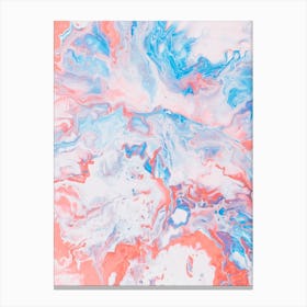 Pink And Blue Abstract Painting Canvas Print