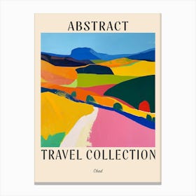 Abstract Travel Collection Poster Chad 2 Canvas Print