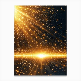 Golden Star Background Canvas Print