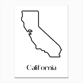 California Map 1 Canvas Print