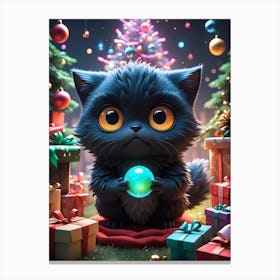 Christmas Cat Canvas Print