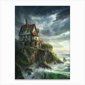 House On The Cliff 1 Canvas Print