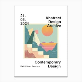 Abstract Design Archive Poster 13 Canvas Print