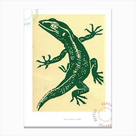 Tokay Gecko Lizard Block Colour 4 Poster Canvas Print