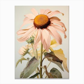 Floral Illustration Sunflower 4 Canvas Print