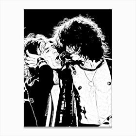 Aerosmith Song Music Black In White Canvas Print