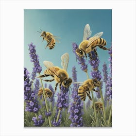 Meliponini Bee Storybook Illustrations 11 Canvas Print