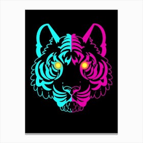 Cyber Tiger Canvas Print