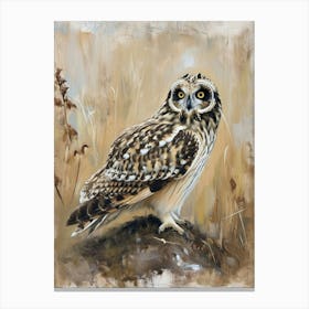 Short Eared Owl Painting 1 Canvas Print