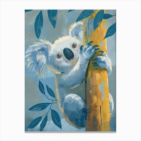 Happy Koala On A Tree Canvas Print