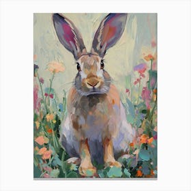 Satin Rabbit Painting 2 Canvas Print