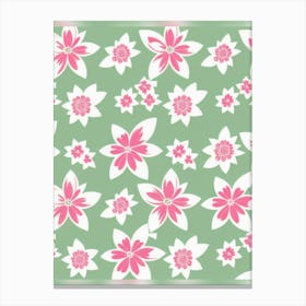 Pink And White Flowers Canvas Print